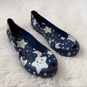 Mel by Melissa Ultragirl Sweet Dreams Children's Flats Size 1 Navy Stars